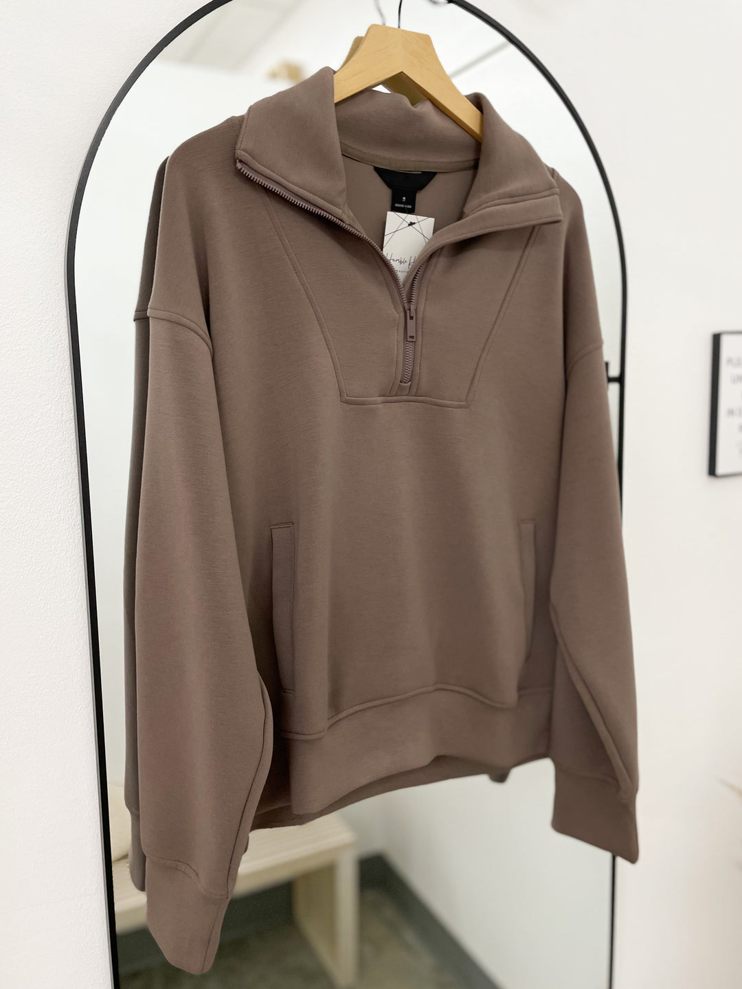 Cloud Nine Zip Pullover (Mocha)