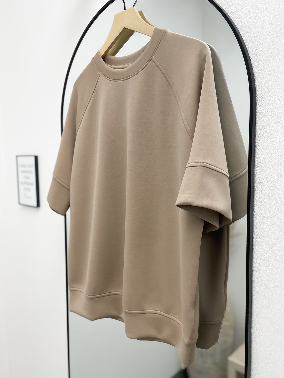 Cloud Nine Drop Shoulder Top (Taupe)