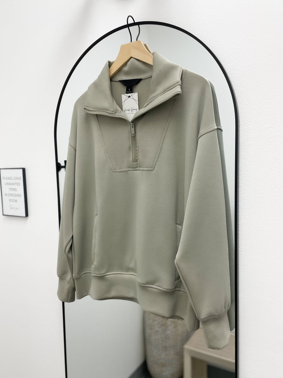 Cloud Nine Zip Pullover (Lt. Sage)