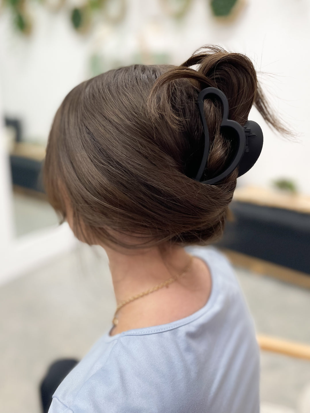 Heart Claw Clip (Black)