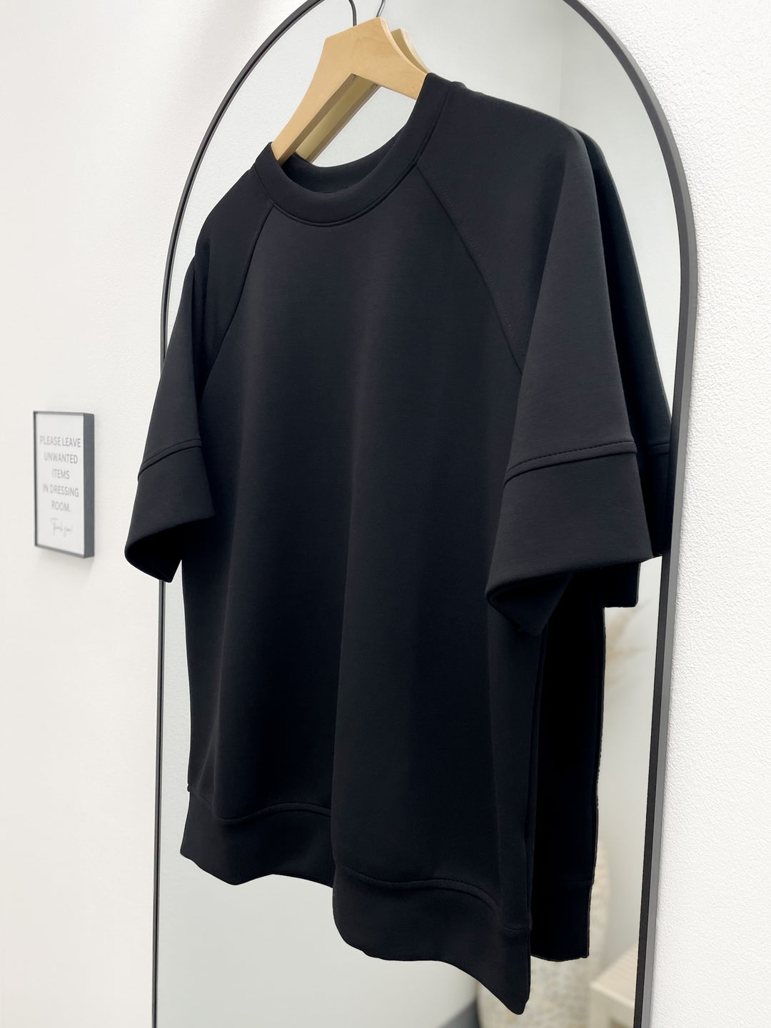 Cloud Nine Drop Shoulder Top (Black)