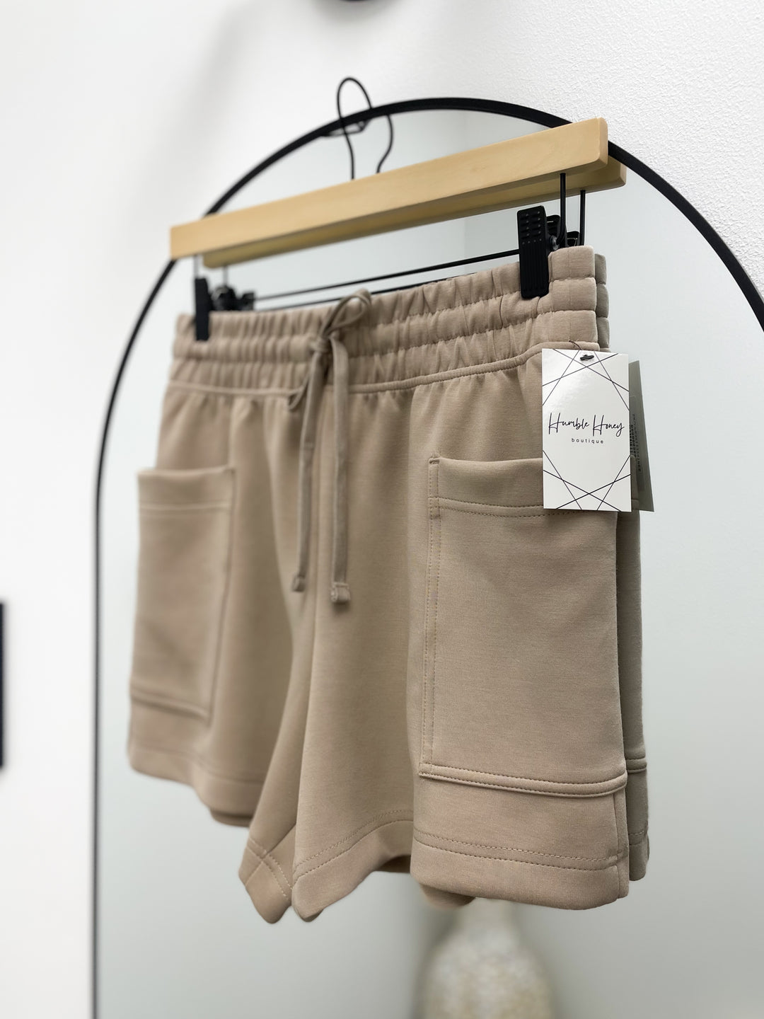 Cloud Nine Pocket Lounge Shorts (Taupe)