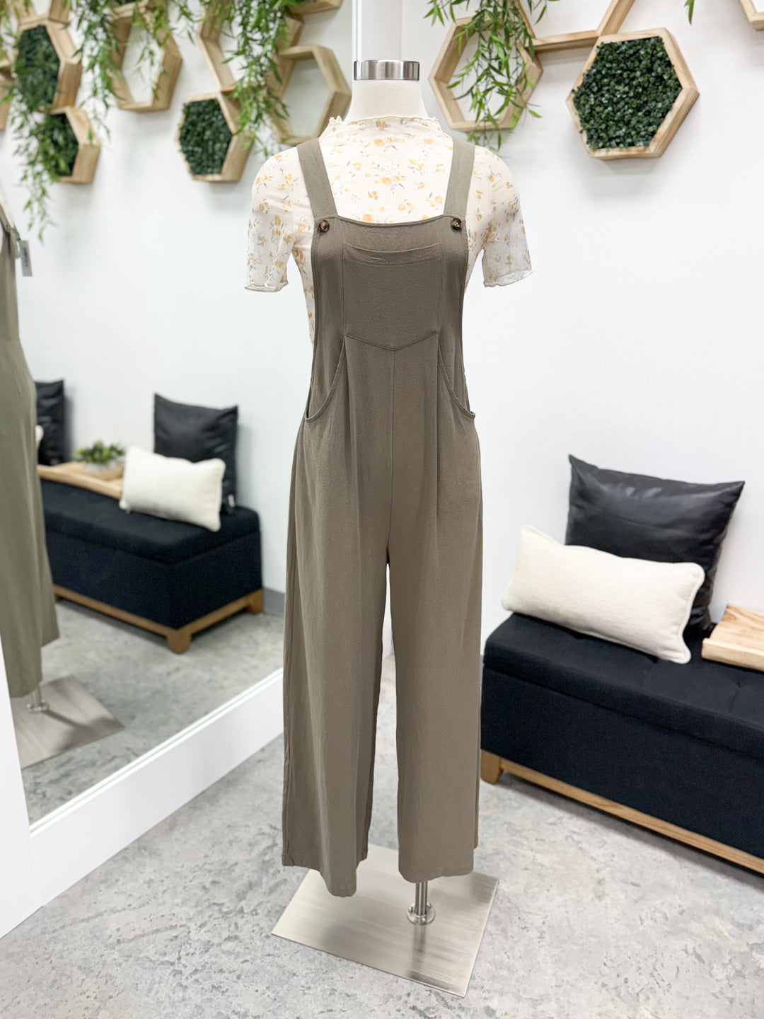 Wish You Knew Jumpsuit (Olive)