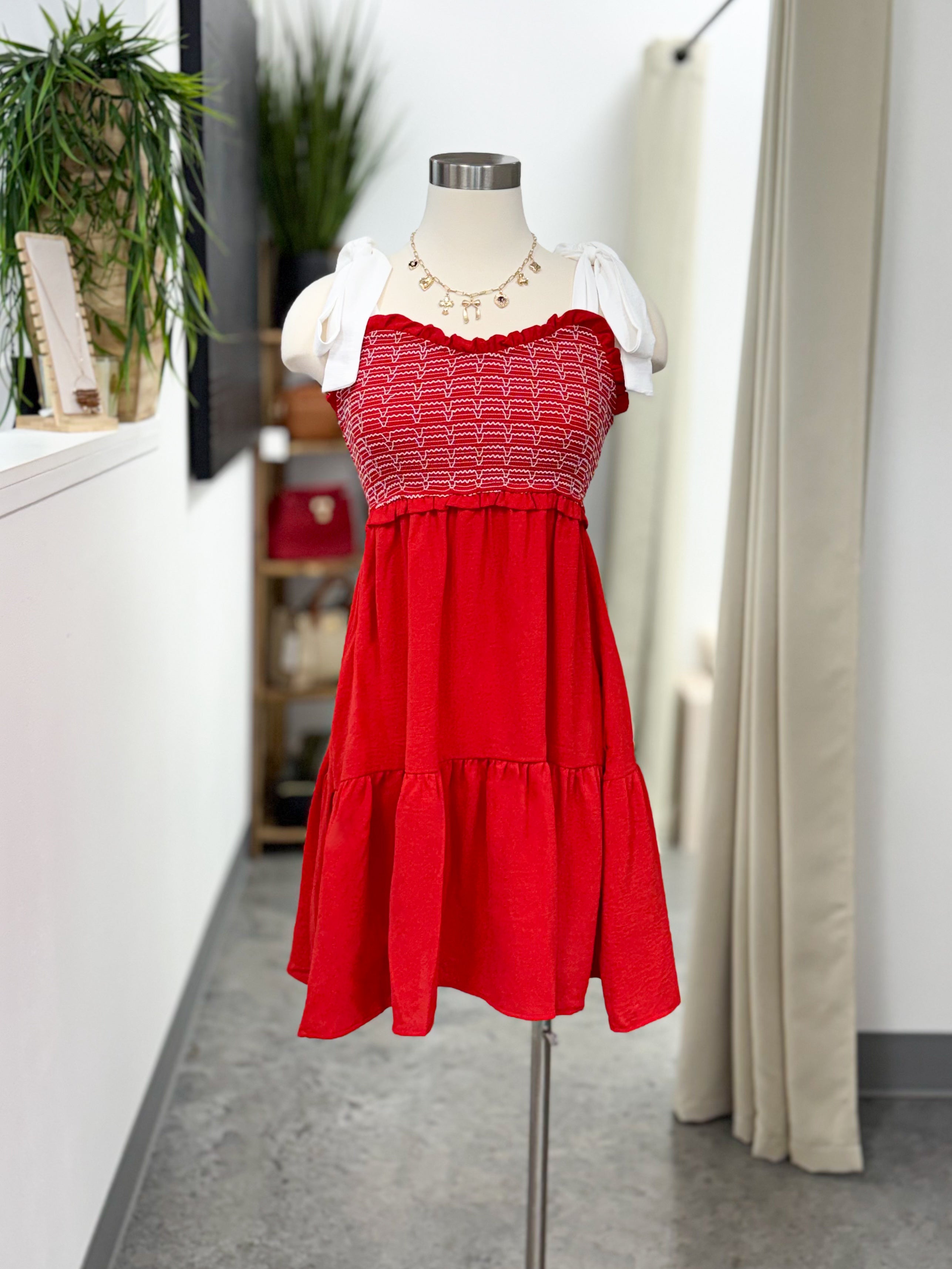 Whatever You Want Dress (Red/White)