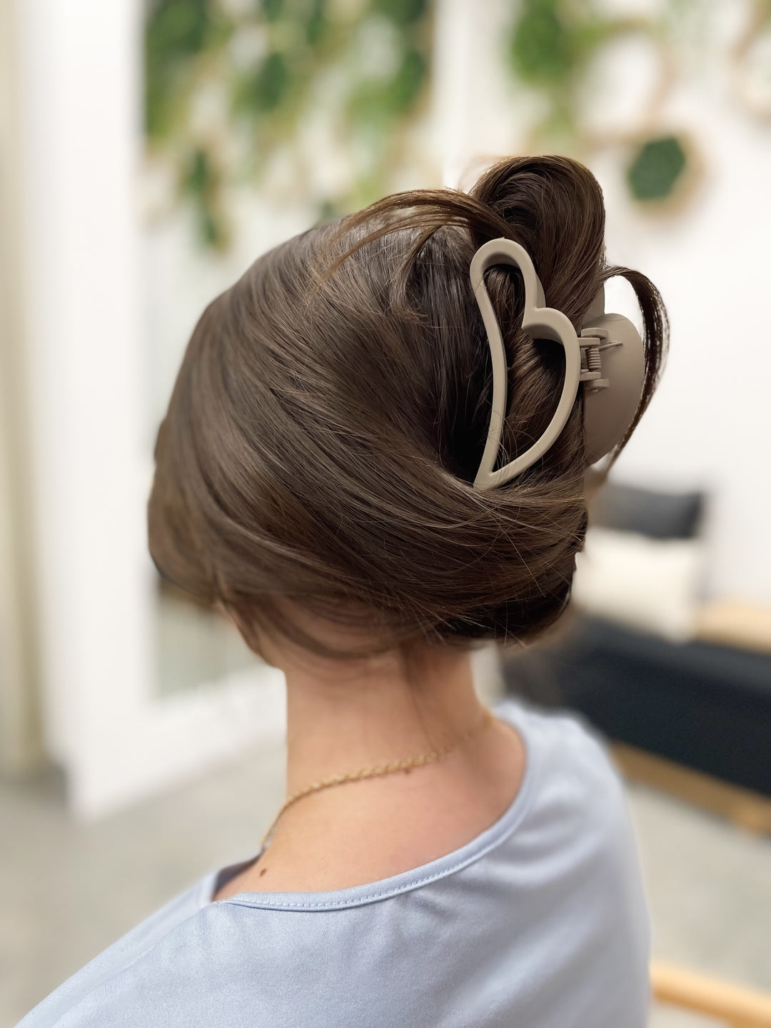 Heart Claw Clip (Clay Beige)
