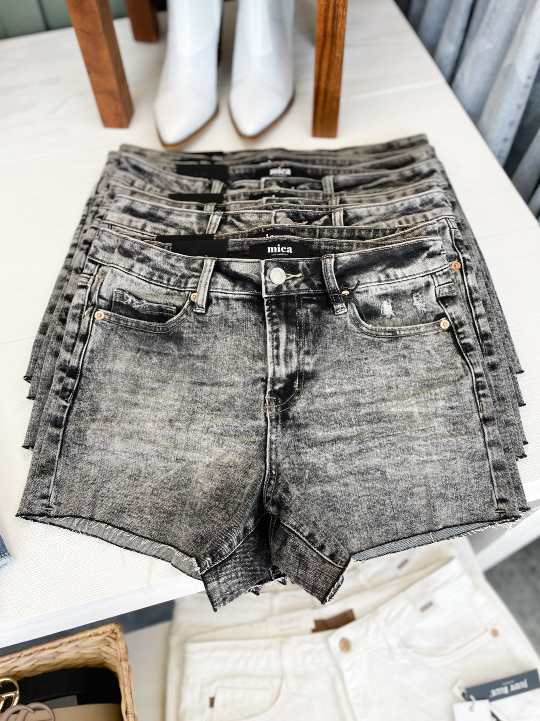 Lexus Denim Shorts (Acid Grey)