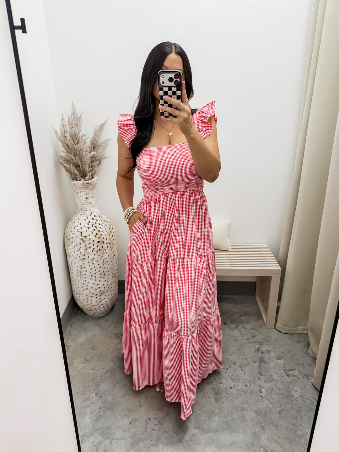 How I Wish Dress (Red/White)