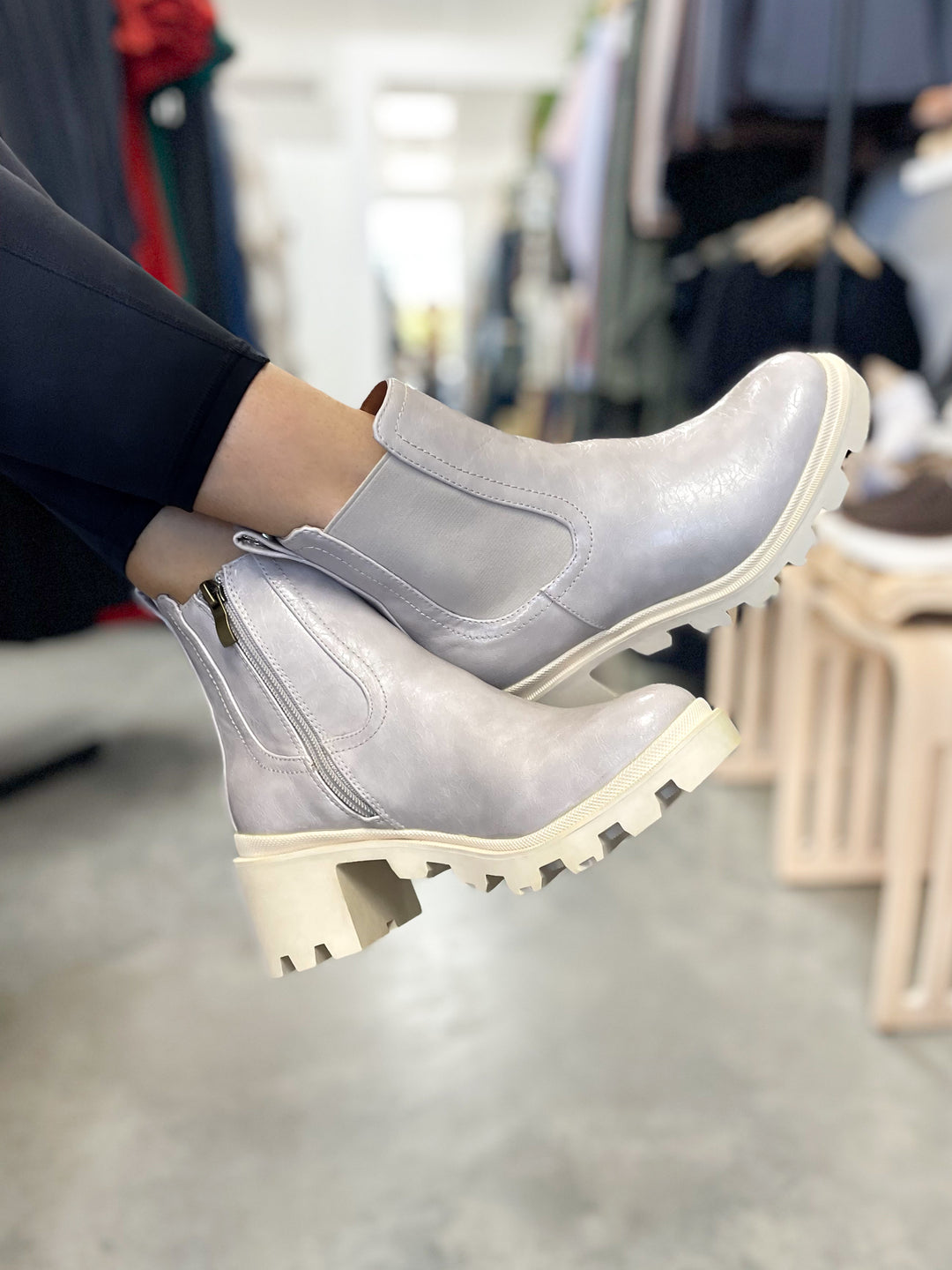 Della High Top Booties (Grey)