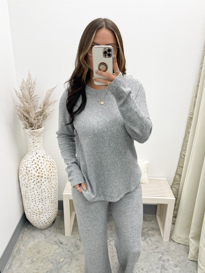 Turn Loose Lounge Top (Heather Grey)