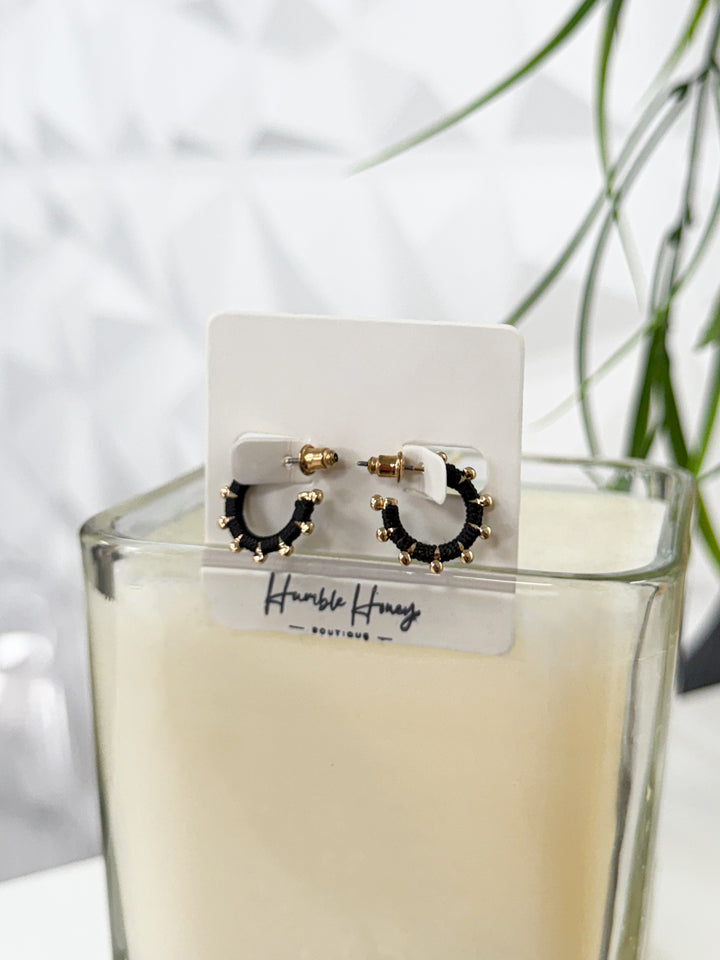 Belamy Hoop Studs (Black)