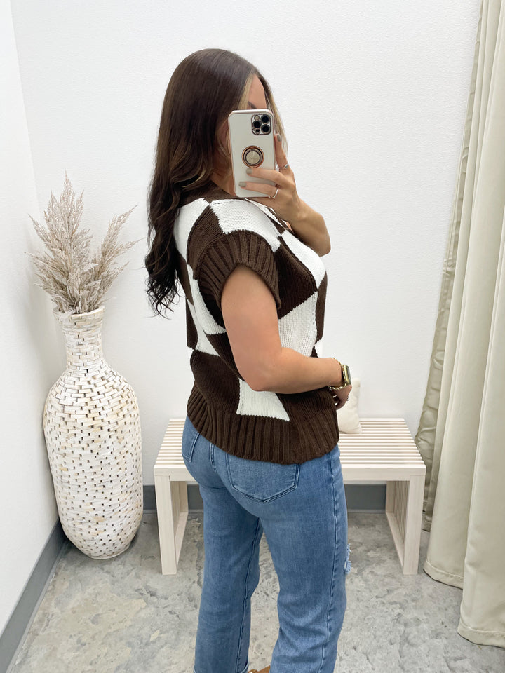 Check Ya Later Sweater Top (Brown)