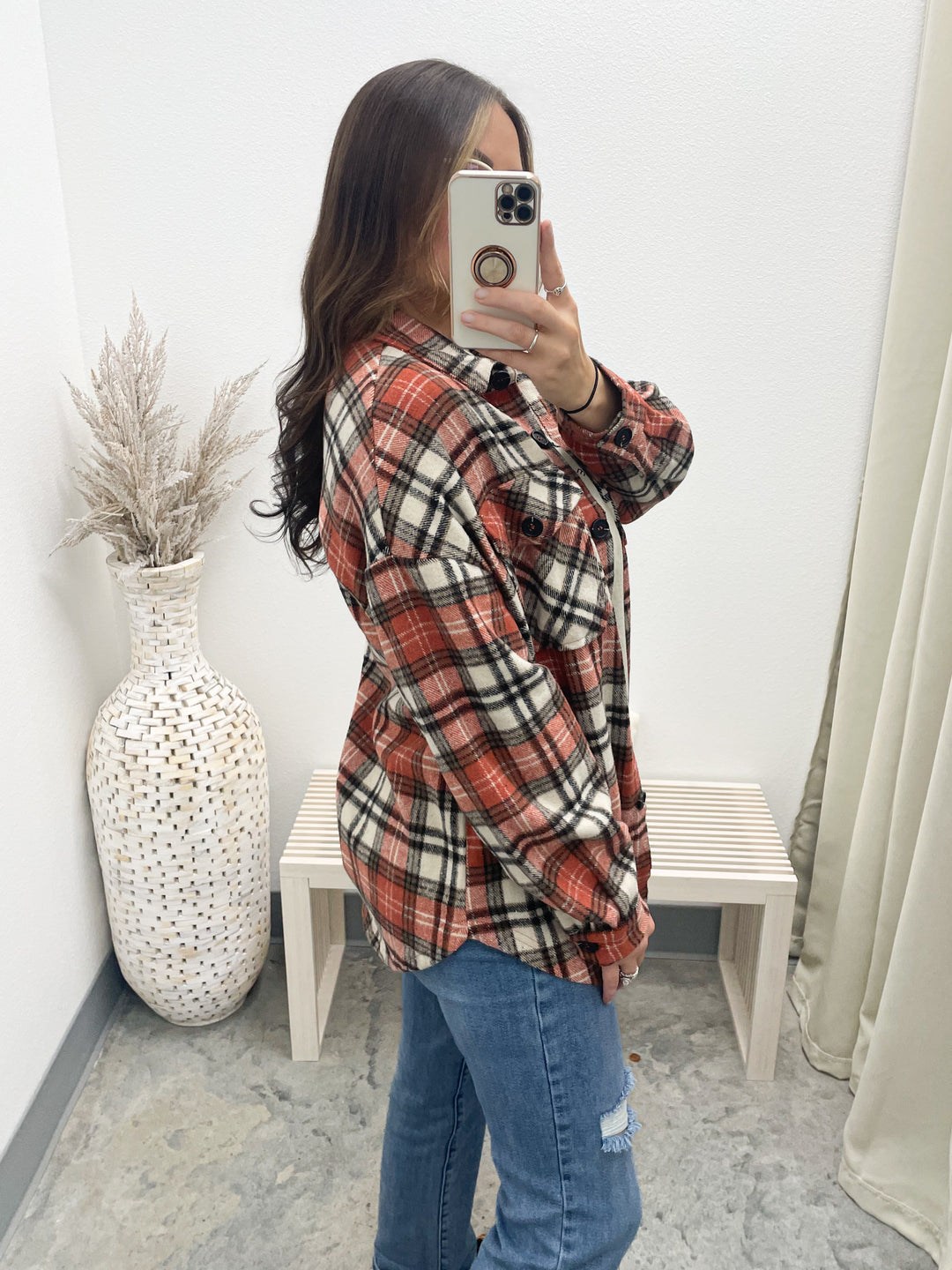 Giving Thanks Shacket (Burnt Orange)