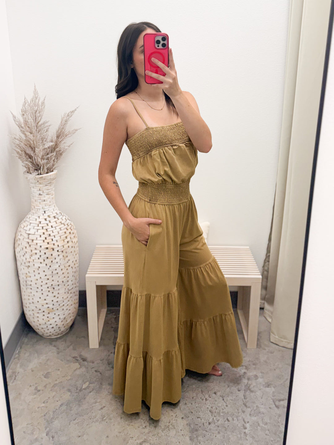 Sweet As Sugar Jumpsuit (Camel)