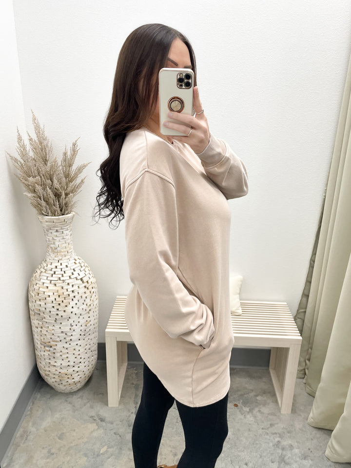 Always Around Dress (Dark Taupe)