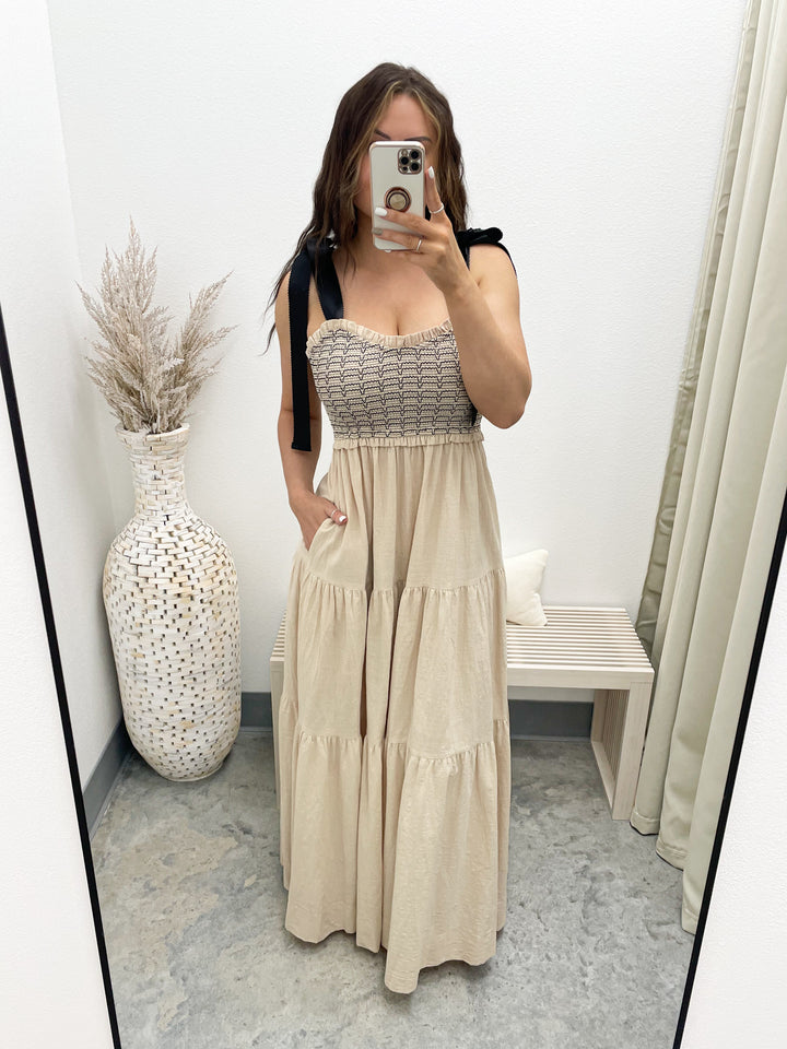Where It Began Dress (Taupe)