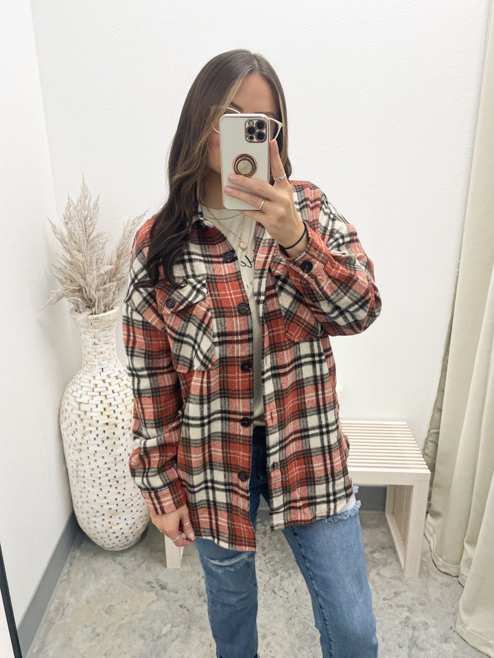 Giving Thanks Shacket (Burnt Orange)