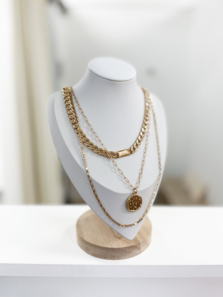Adrianna Layered Necklace (Gold)