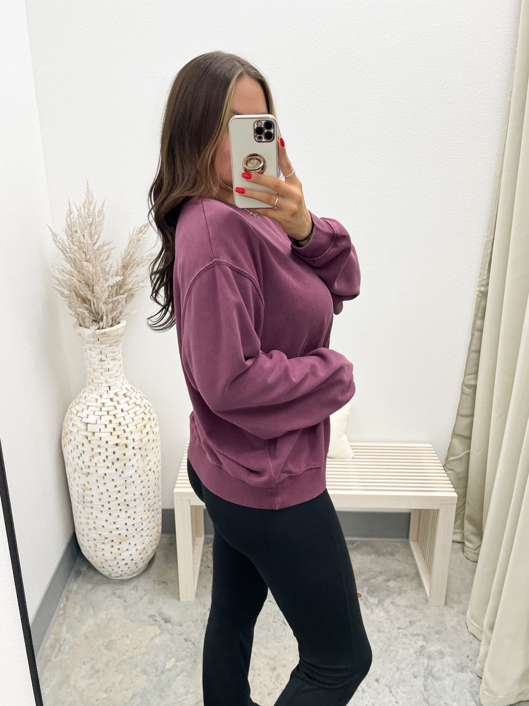 Always Around Pullover (Dark Cherry)