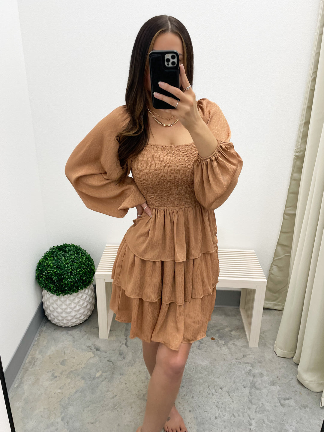 Harvest Happy Dress (Camel)