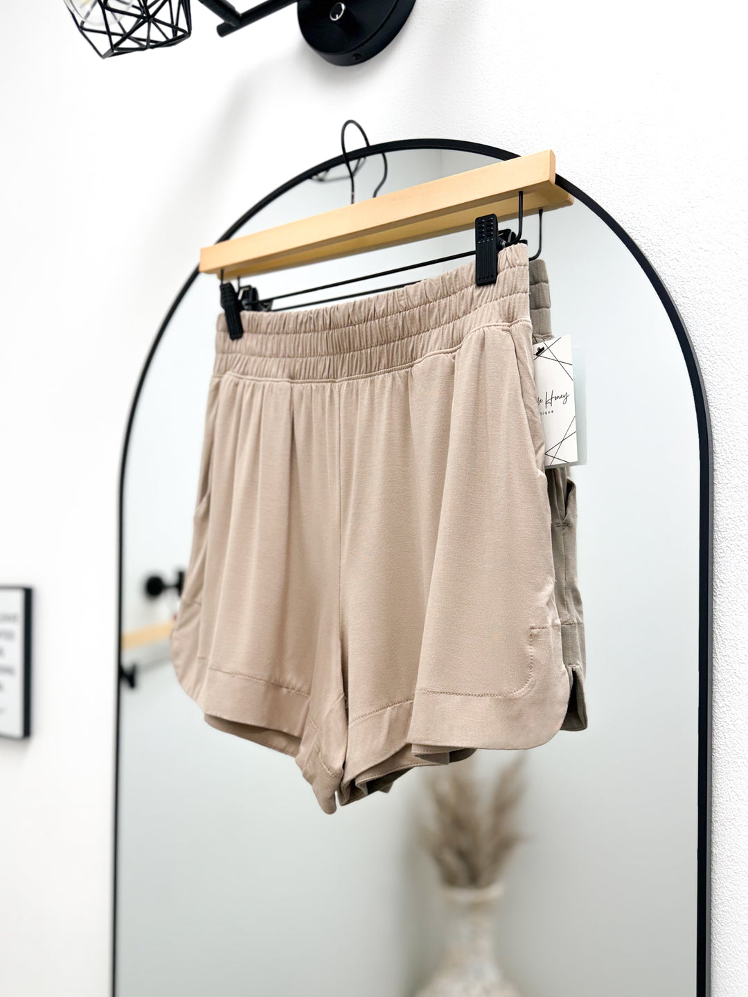 Stuck On You Lounge Shorts (Taupe)