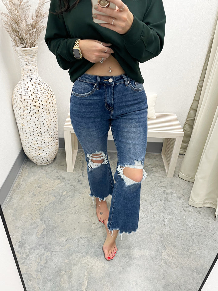 Bryar Crop Flare Jeans