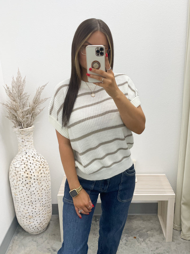 Make You Mine Sweater Top (Stone)