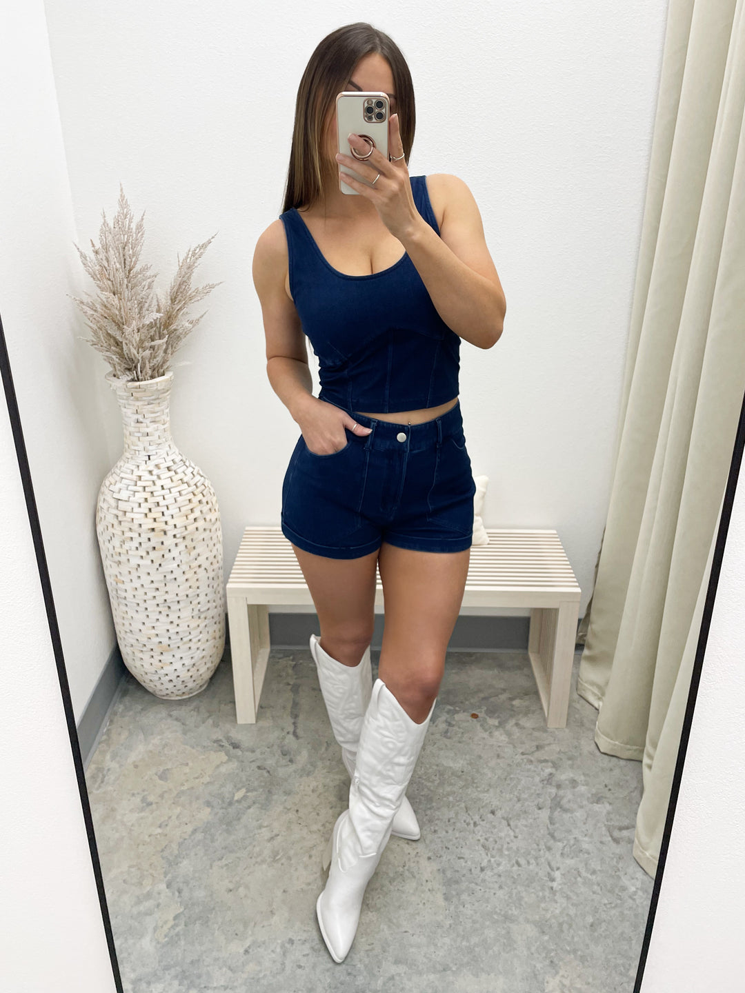 Verah Denim Crop Top