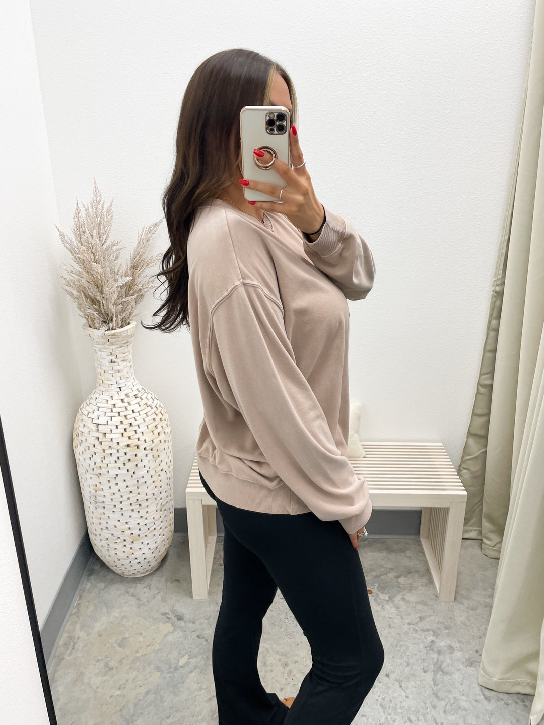 Always Around Pullover (Dark Taupe)