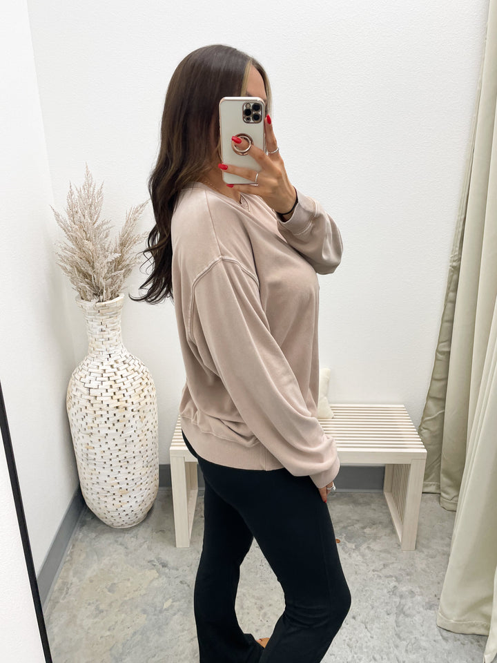Always Around Pullover (Dark Taupe)