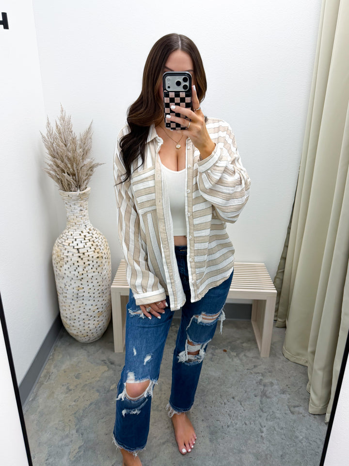 Somehow Somewhere Gauze Top