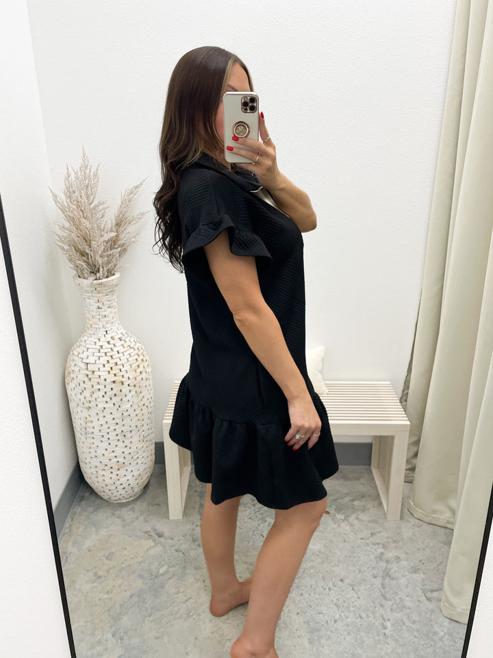 Aubrey Quilted Dress (Black)