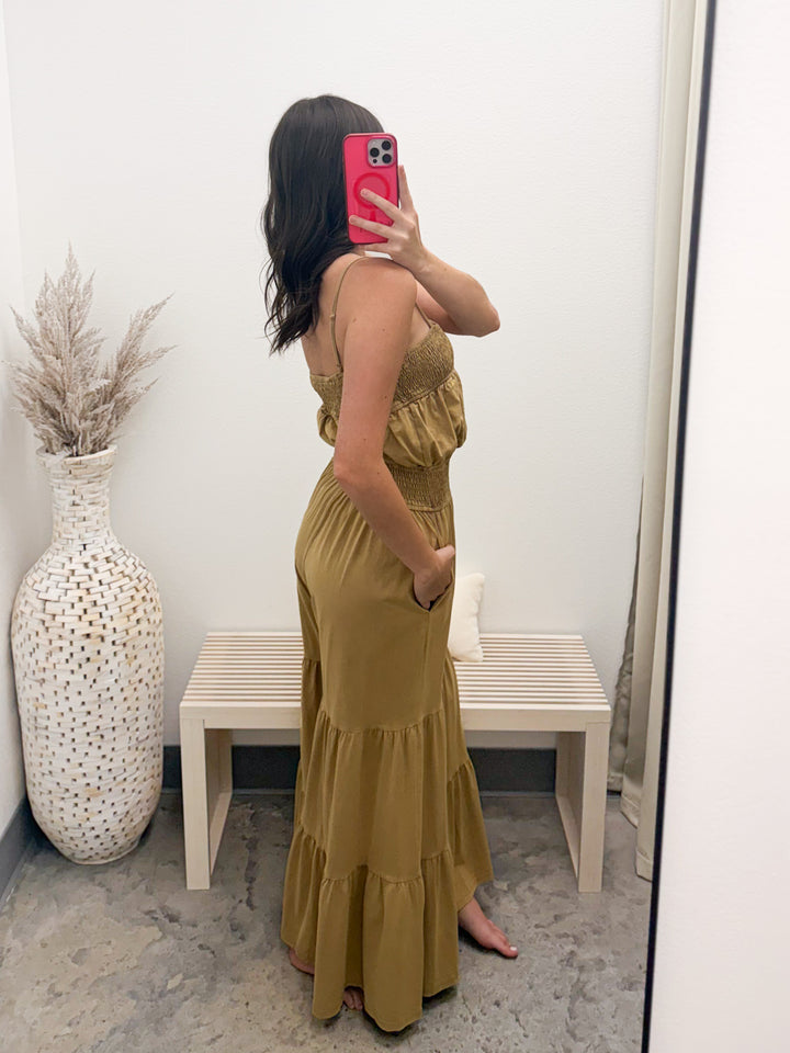 Sweet As Sugar Jumpsuit (Camel)