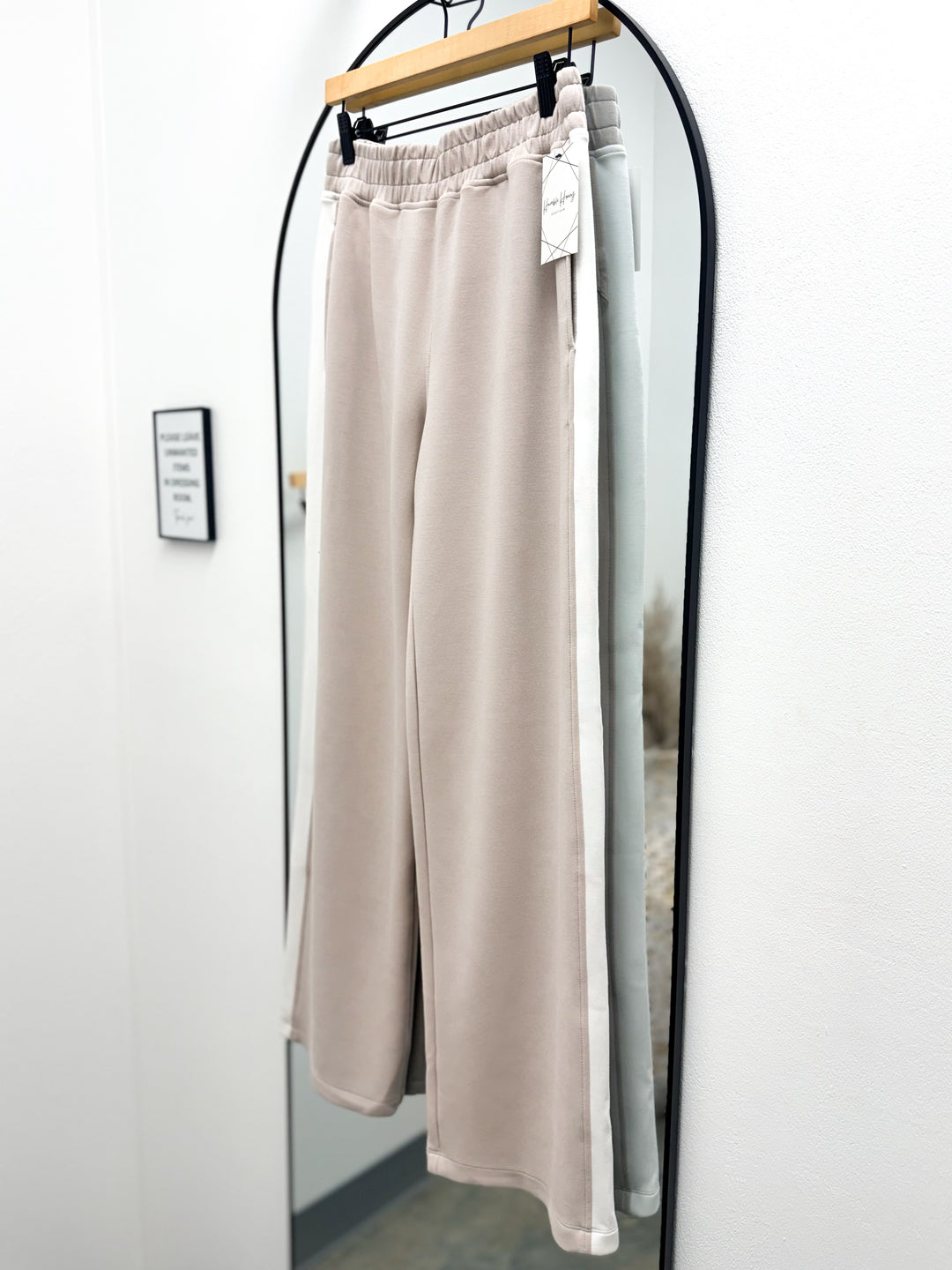 Cloud Nine Track Star Lounge Pants (Cream/Mocha Cream)