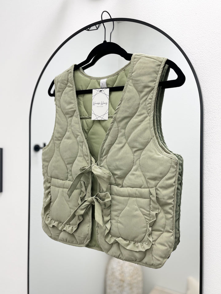 Cover Me Up Vest (Sage Green)