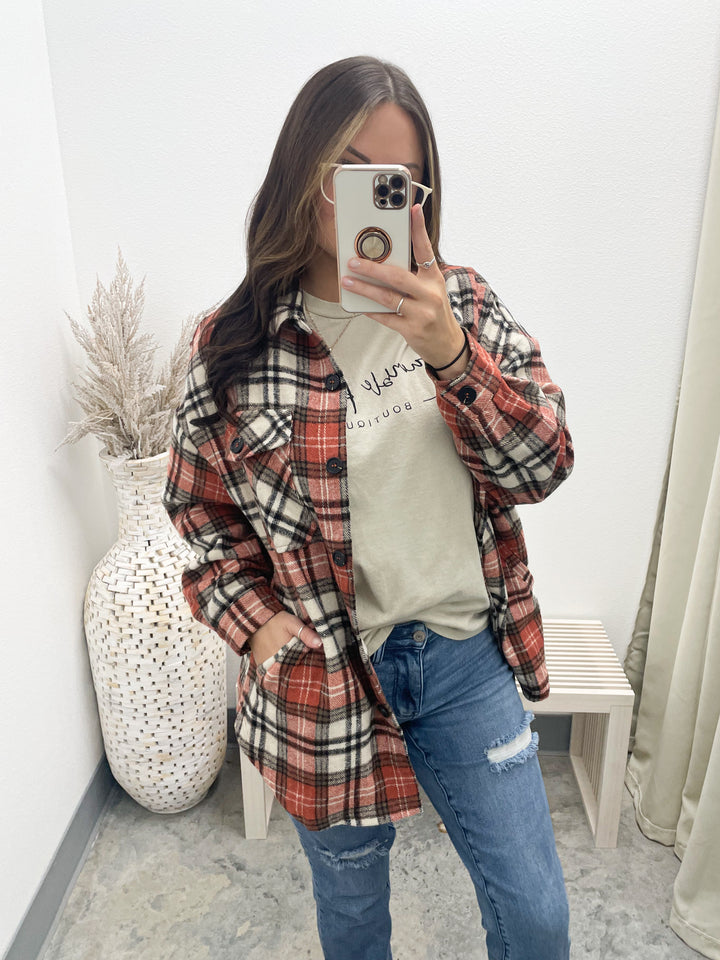 Giving Thanks Shacket (Burnt Orange)