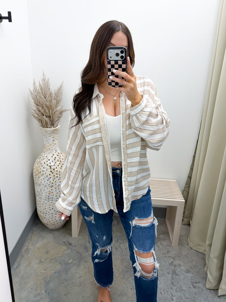 Somehow Somewhere Gauze Top