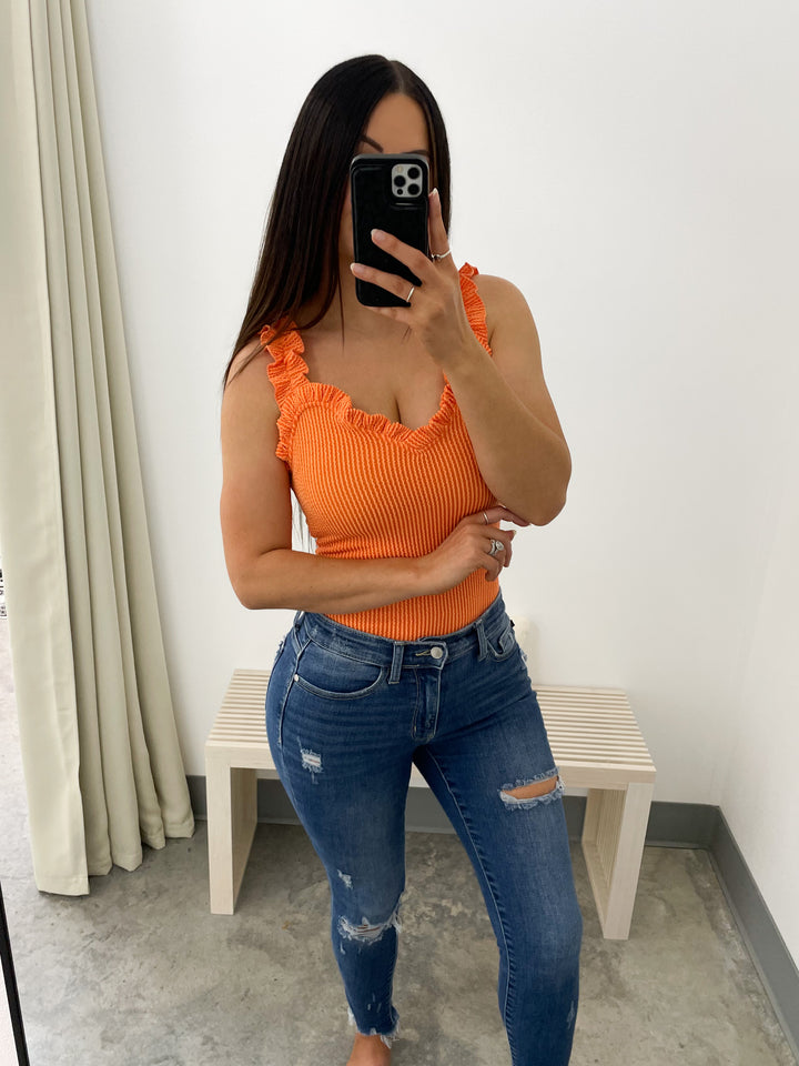 Make Me Crazy Bodysuit (Orange)