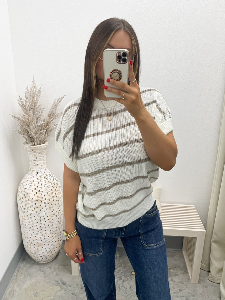 Make You Mine Sweater Top (Stone)