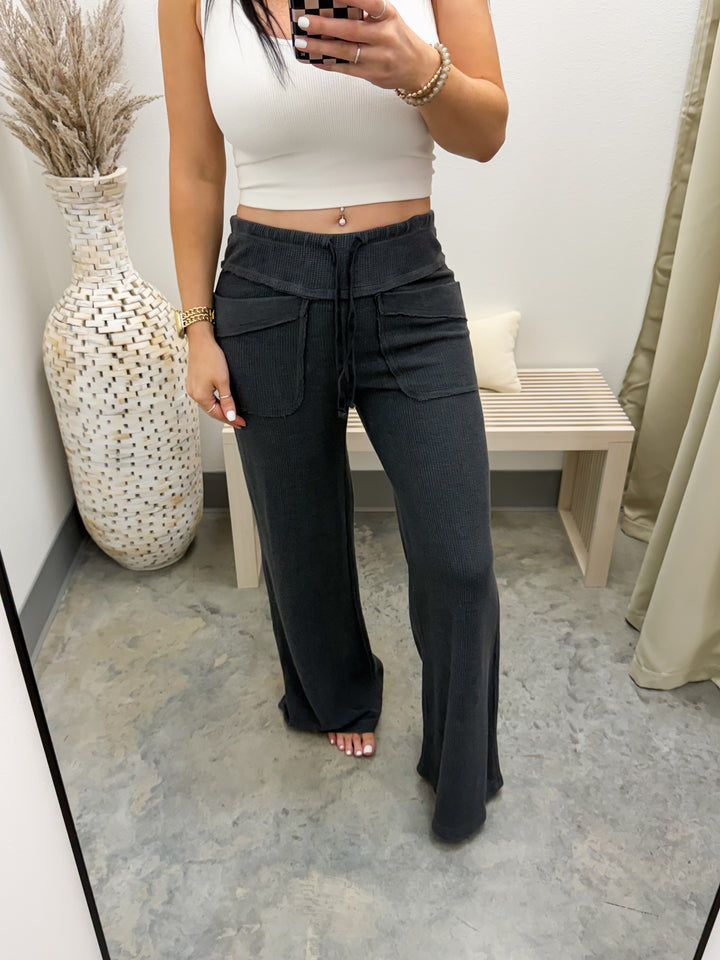 Like You Do Waffle Lounge Pants (Black)