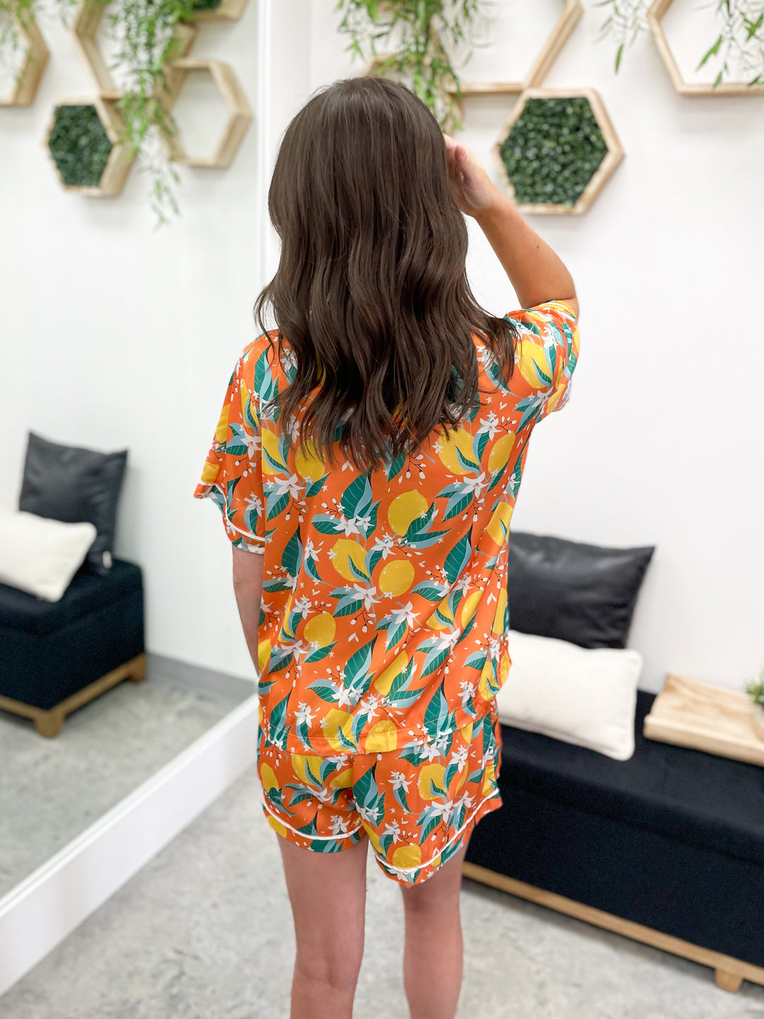 Life Gives Lemons Pajama Set (Orange)