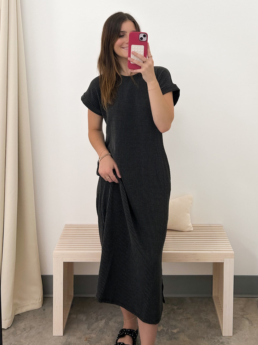 Can't Hide Love Dress (Charcoal)