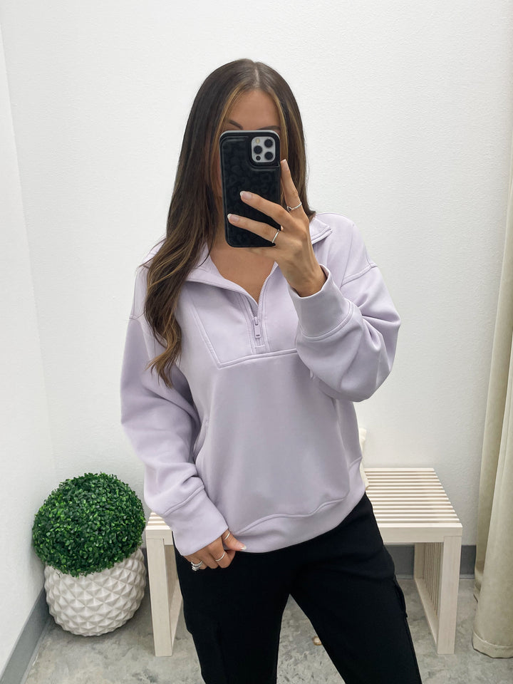 Cloud Nine Zip Pullover (Lavender)