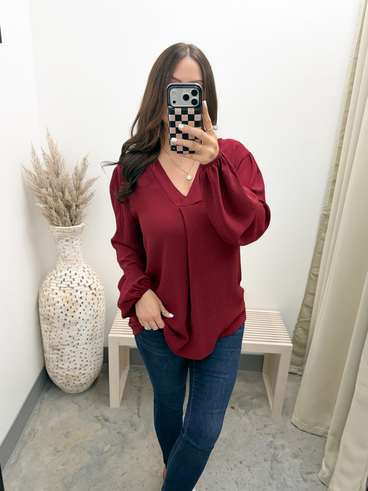 Quite Like Home Top (Wine)