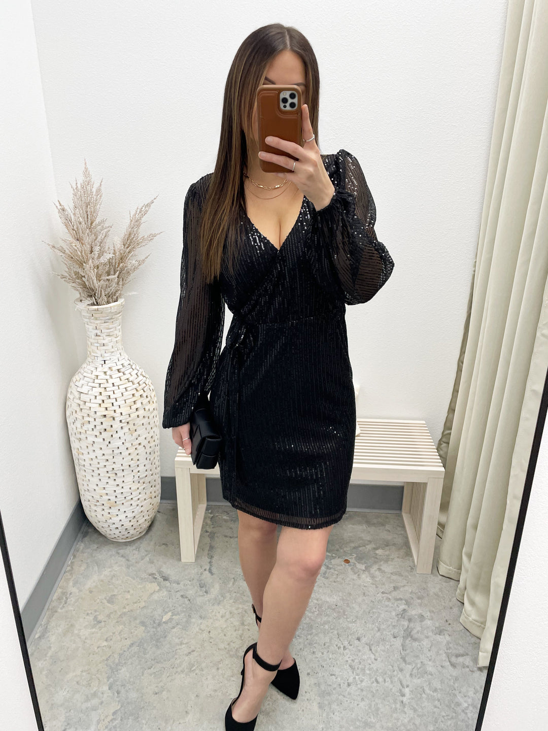 Holly Sequin Dress (Black)