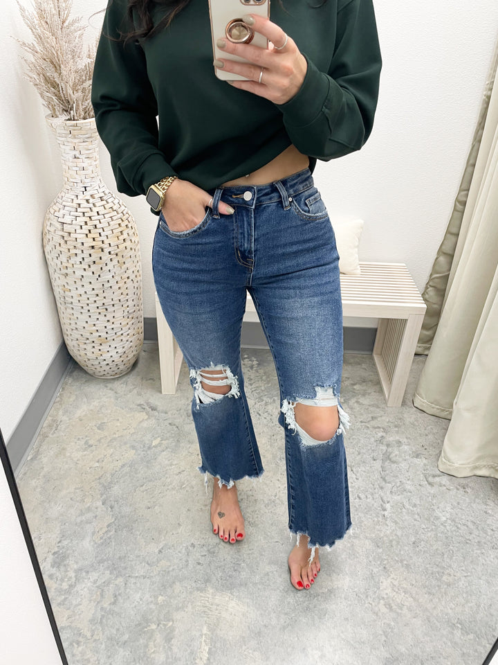 Bryar Crop Flare Jeans