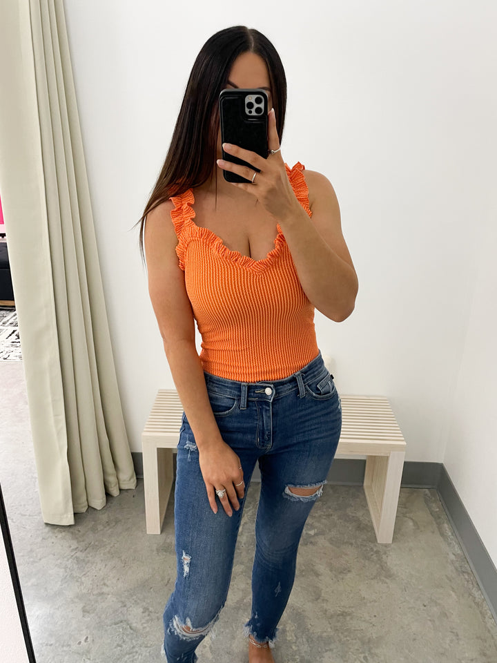 Make Me Crazy Bodysuit (Orange)