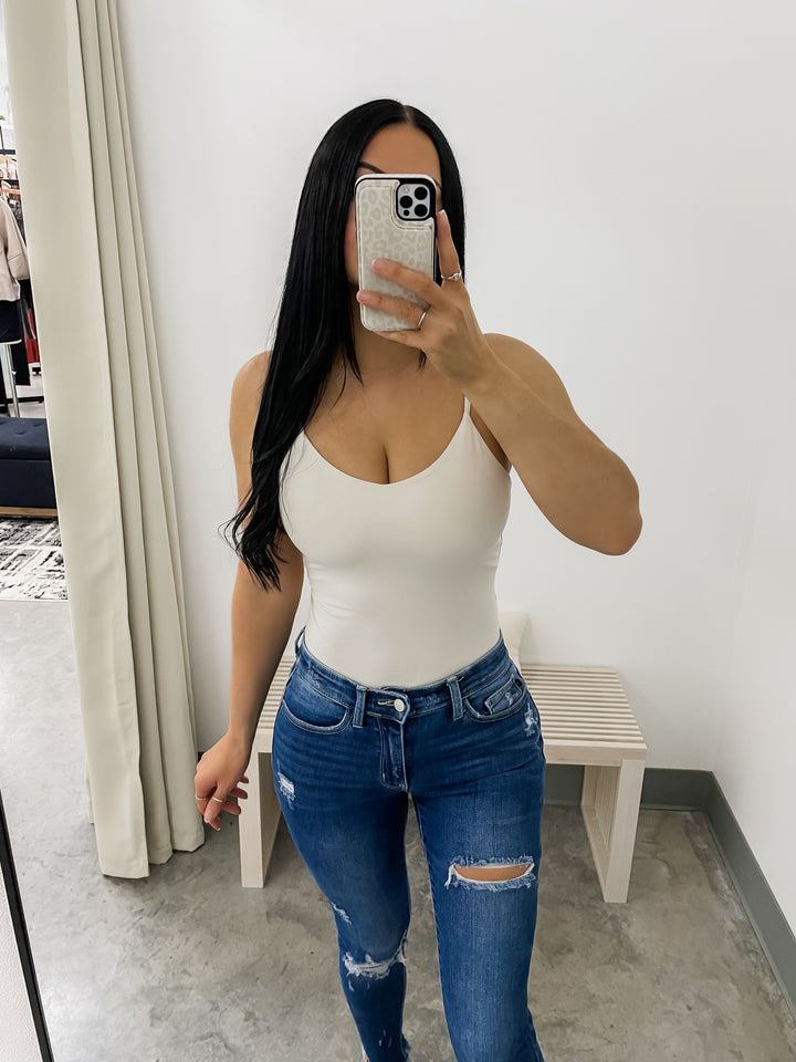 Just Right Bodysuit (White Pearl)