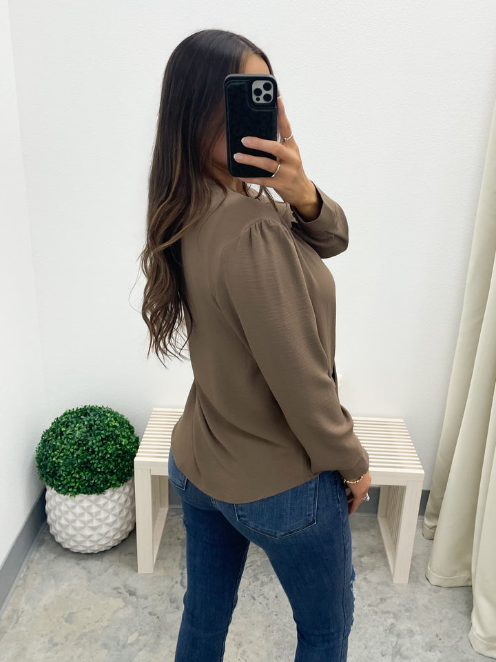 Belong With You Blouse (Mocha)