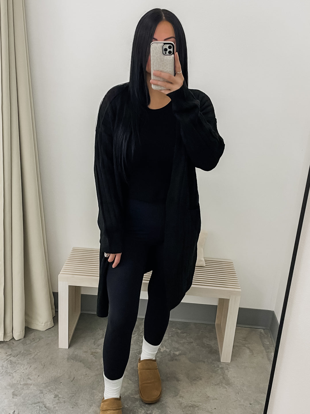 Campfire Cuddles Cardigan (Black)