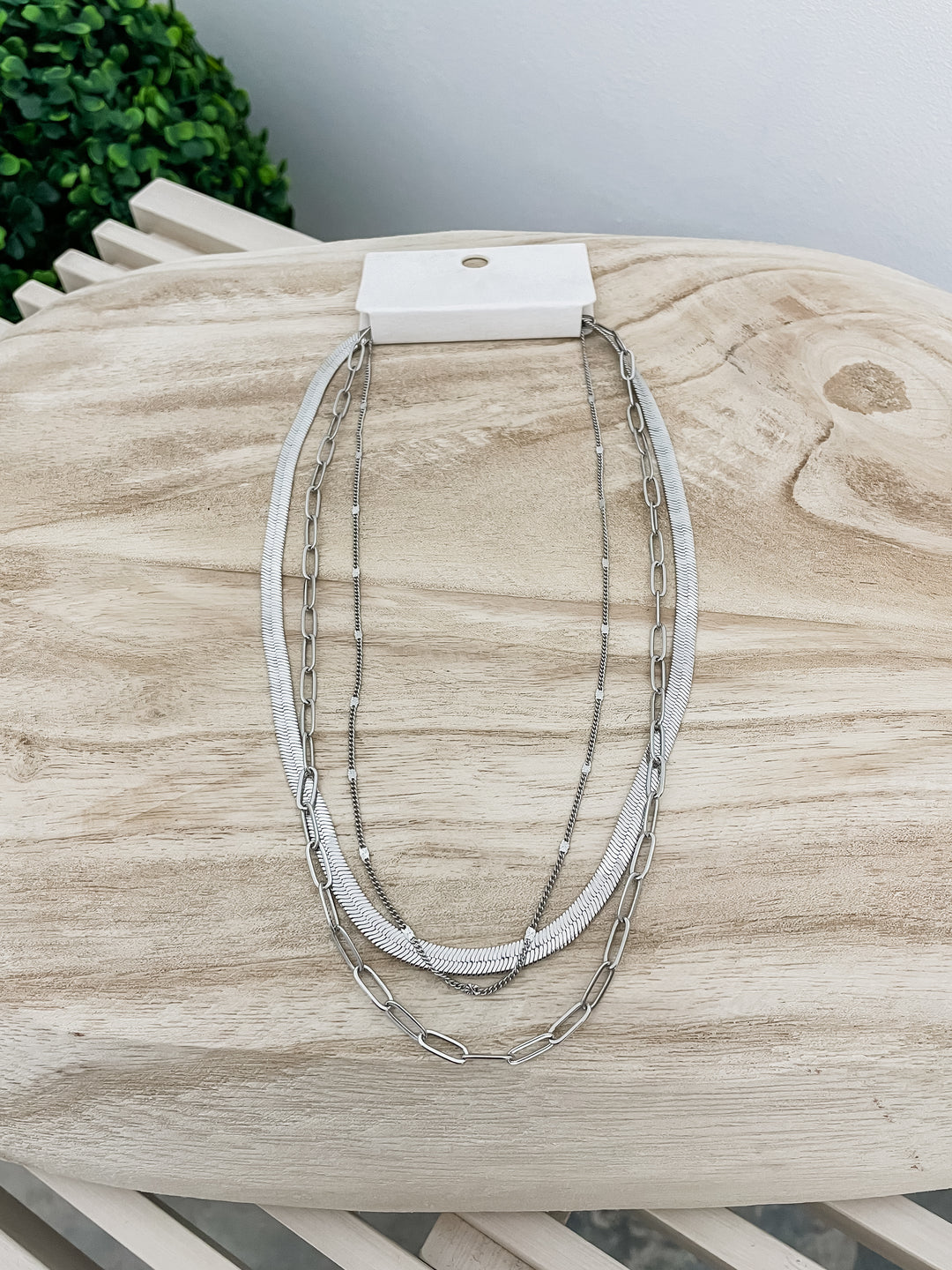 Alma Layered Necklace (Silver)